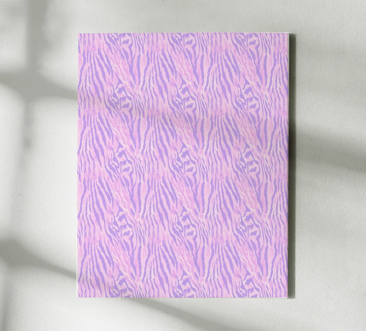 Pink Tiger Pattern Zebra Animal Print Preppy Y2K Hip-Hop canvas with Floater frame by Gentle Echoes Art