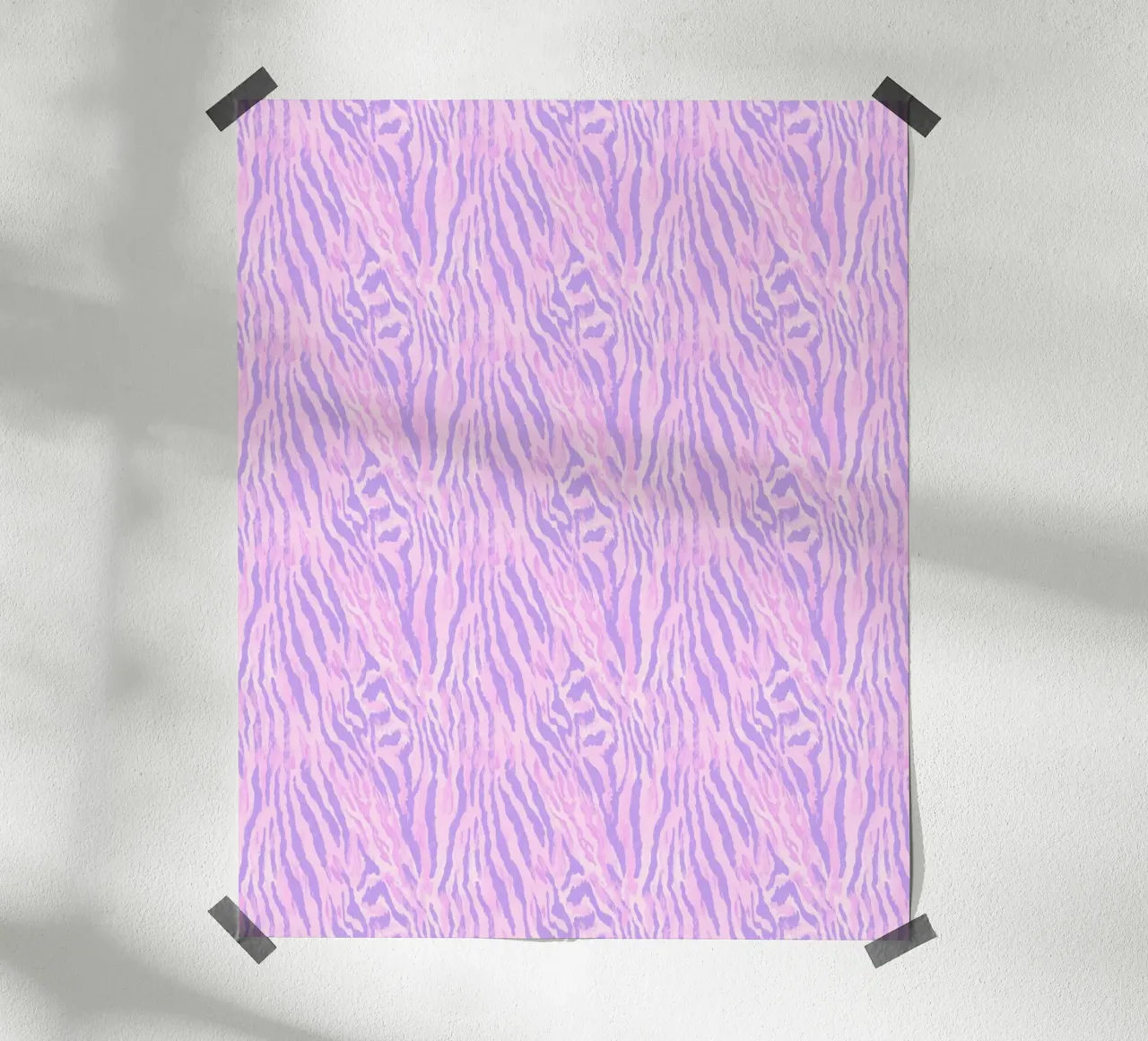 Pink Tiger Pattern Zebra Animal Print Preppy Y2K Hip-Hop hahnemühle de Gentle Echoes Art