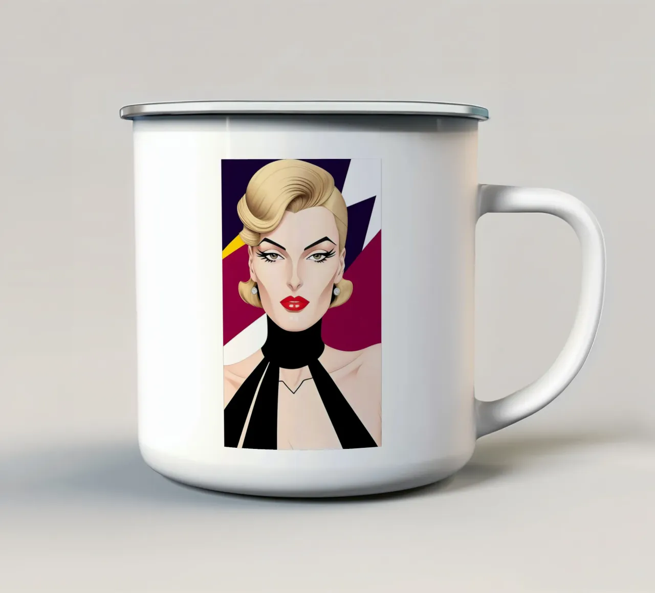 Dichiarazione di moda tazza in smalto da ART DECO