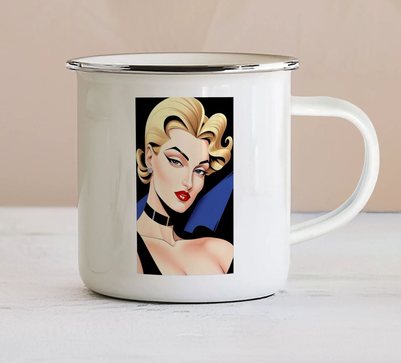 STILE DI MODA tazza in smalto da ART DECO