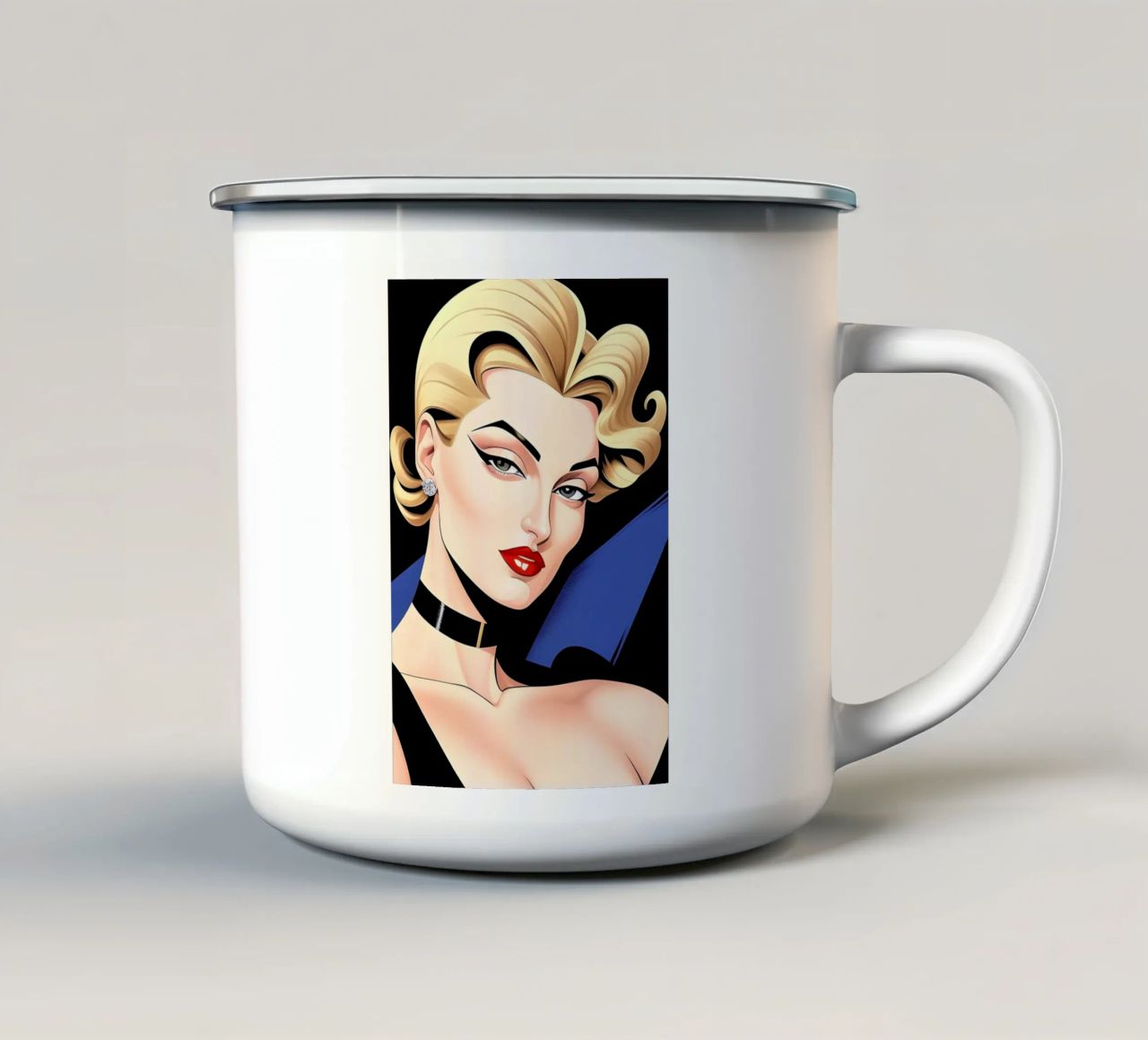 STILE DI MODA tazza in smalto da ART DECO