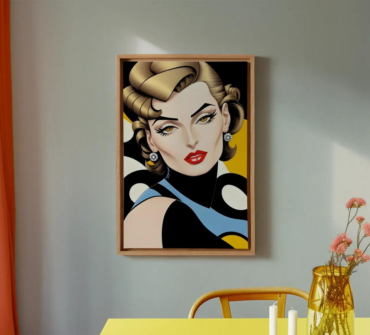 DOPAMINA tela con Cornice a cassetta da ART DECO