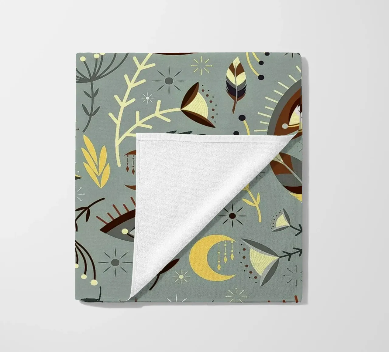 Fiori e piume telo mare da susanapaz