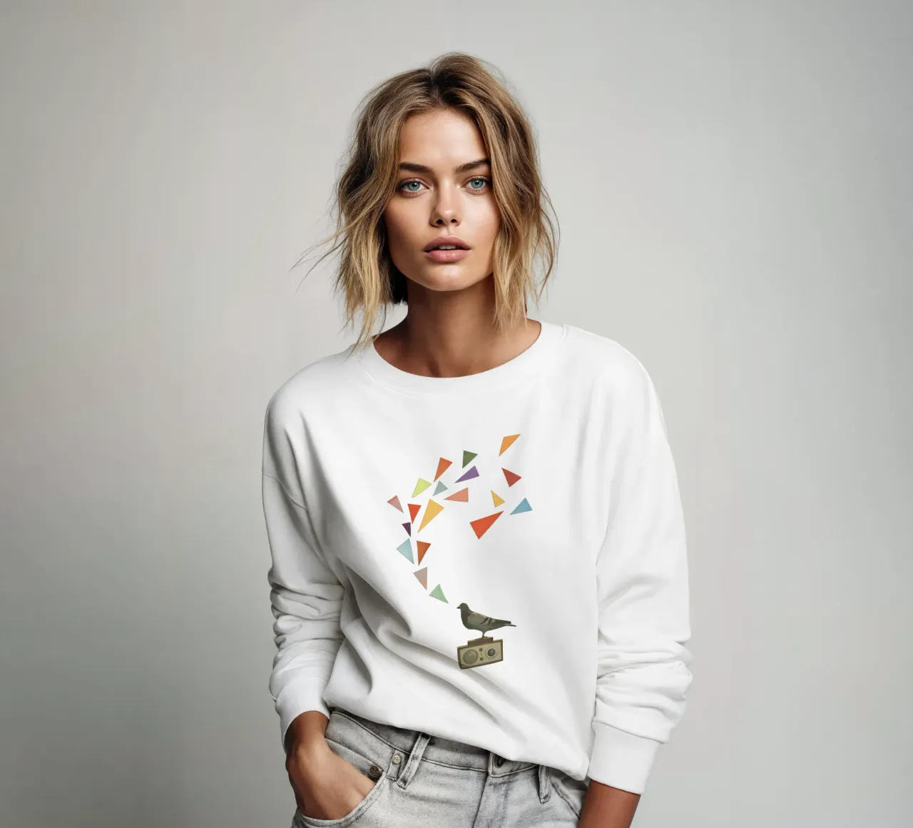 Radio Piccione felpa da Cassia Beck Collage