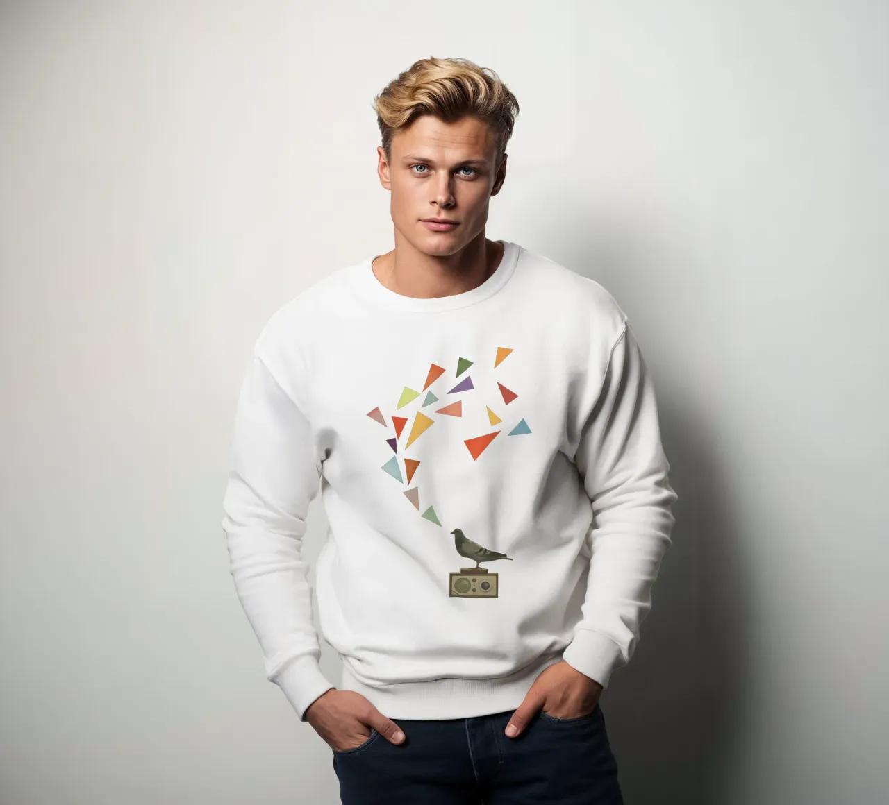 Radio Piccione felpa da Cassia Beck Collage