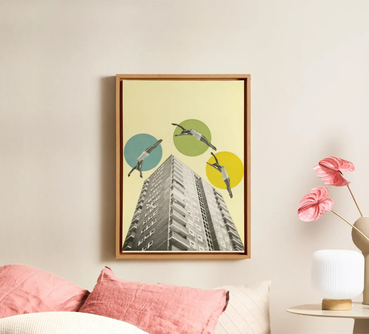 Hoogvliegers canvas met Baklijst van Cassia Beck Collage