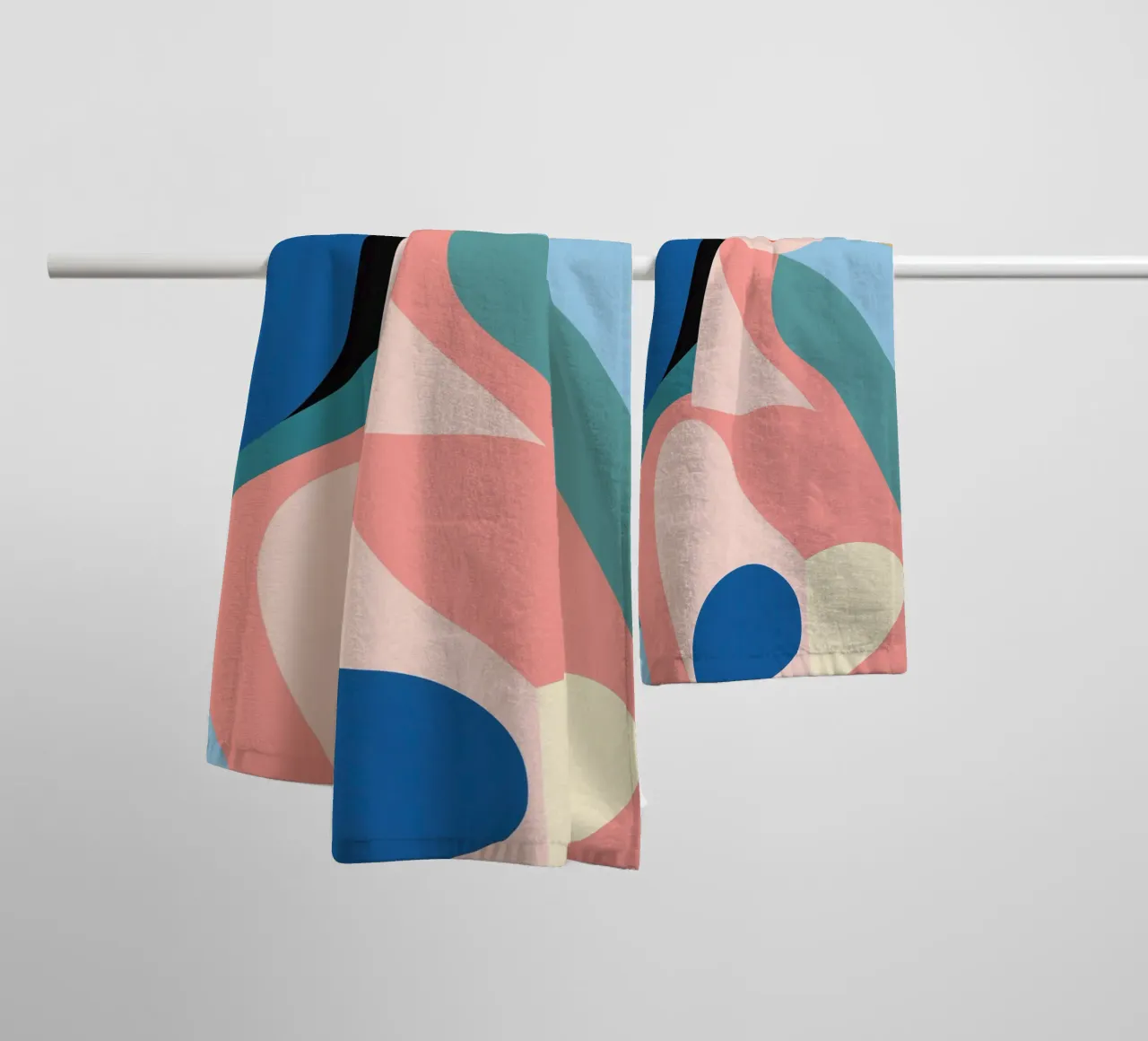 Astrazione femminile a pastello asciugamano da bagno da Autofocus