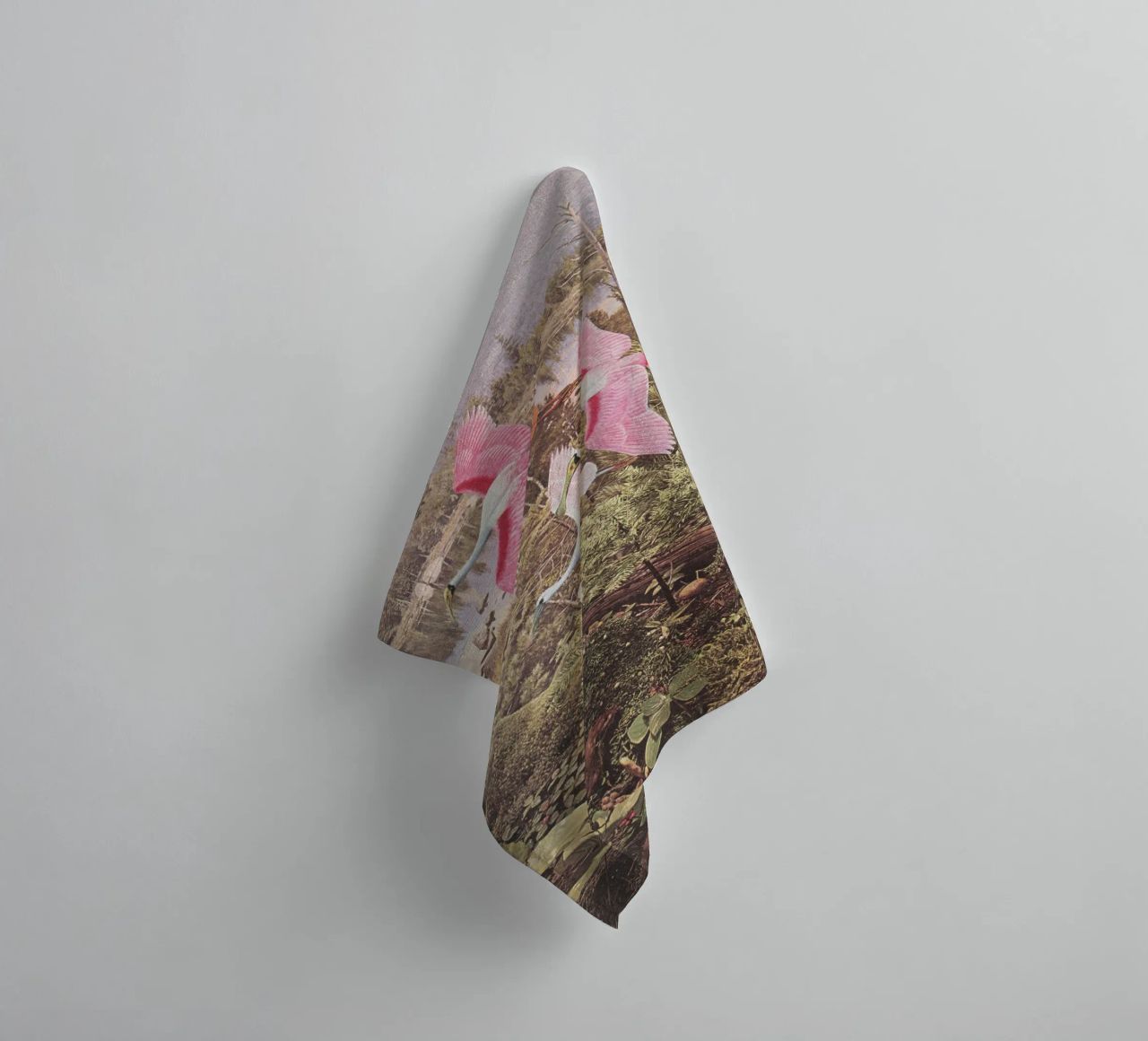 Flight of the Spoonbills towel by Cassia Beck Collage