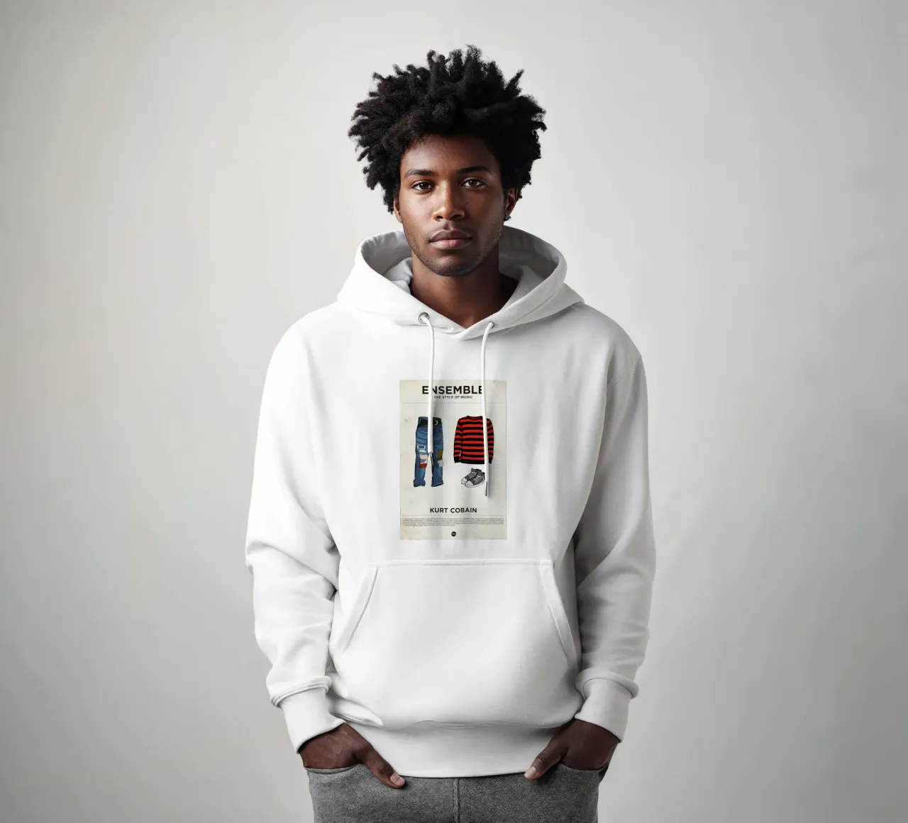 Ensemble Kurt Cobain sudadera con capucha de Moxy Creative House