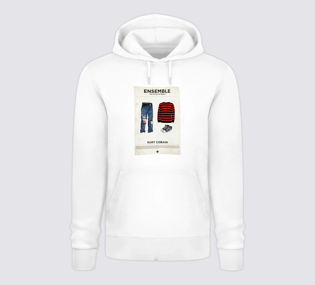 Ensemble Kurt Cobain felpa con cappuccio da Moxy Creative House