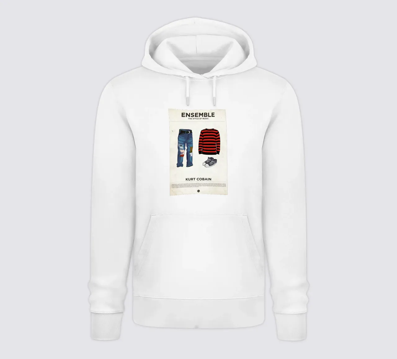 Ensemble Kurt Cobain felpa con cappuccio da Moxy Creative House