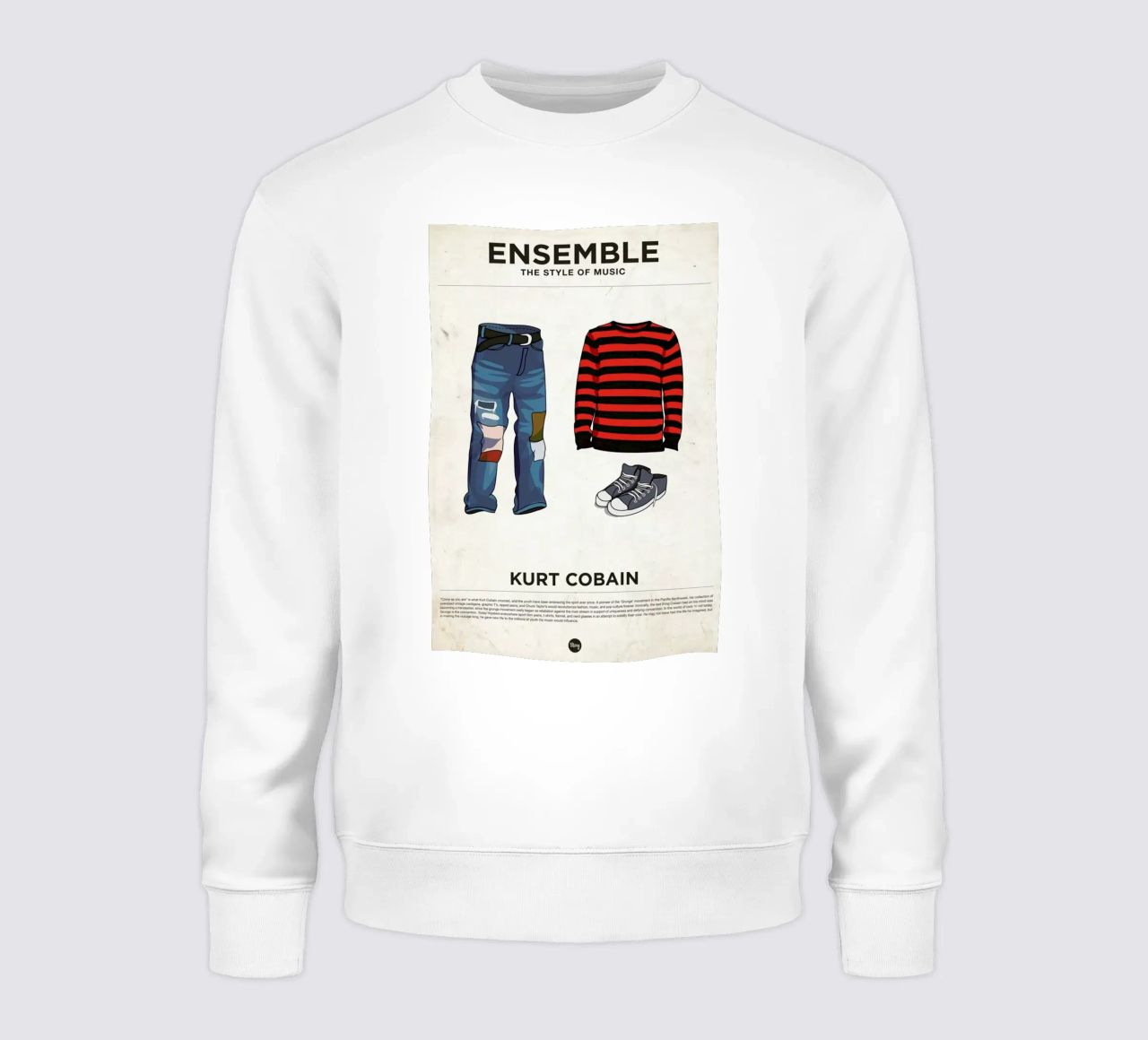 Ensemble Kurt Cobain felpa da Moxy Creative House