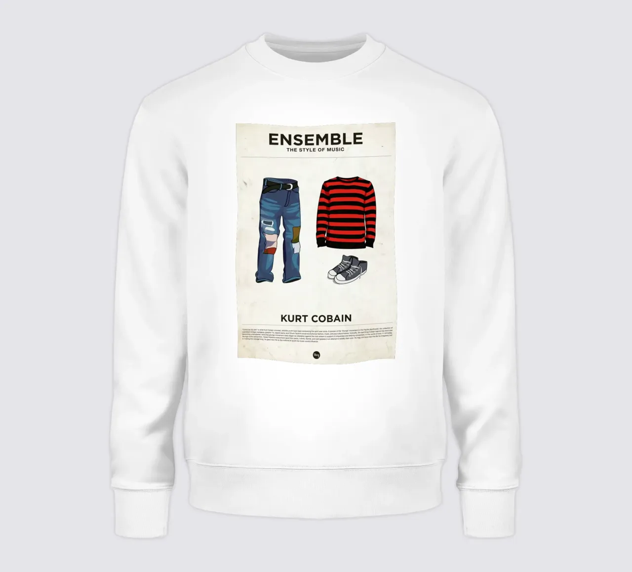 Ensemble Kurt Cobain Sweatshirt von Moxy Creative House