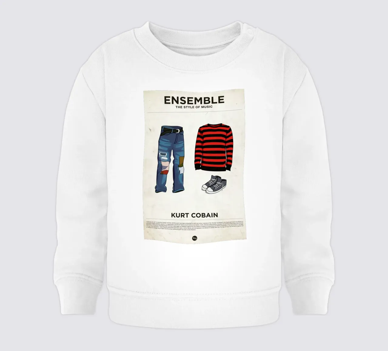Ensemble Kurt Cobain sudadera de bebé de Moxy Creative House