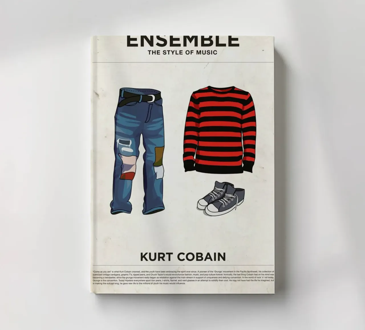 Ensemble Kurt Cobain notebook by Moxy Creative House