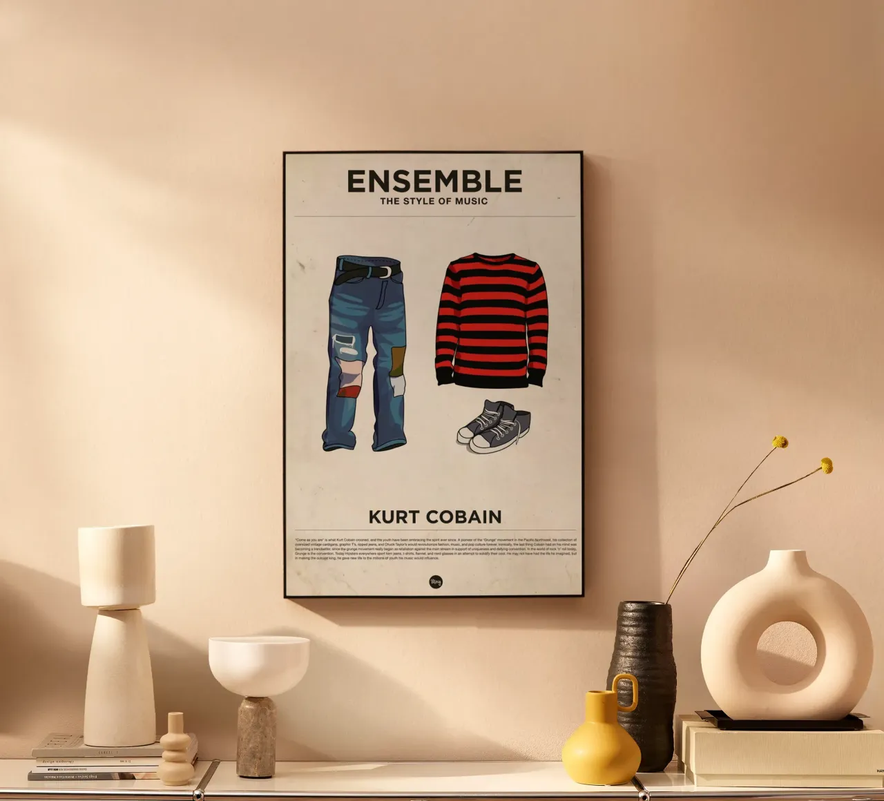 Ensemble Kurt Cobain plexiglass da Moxy Creative House