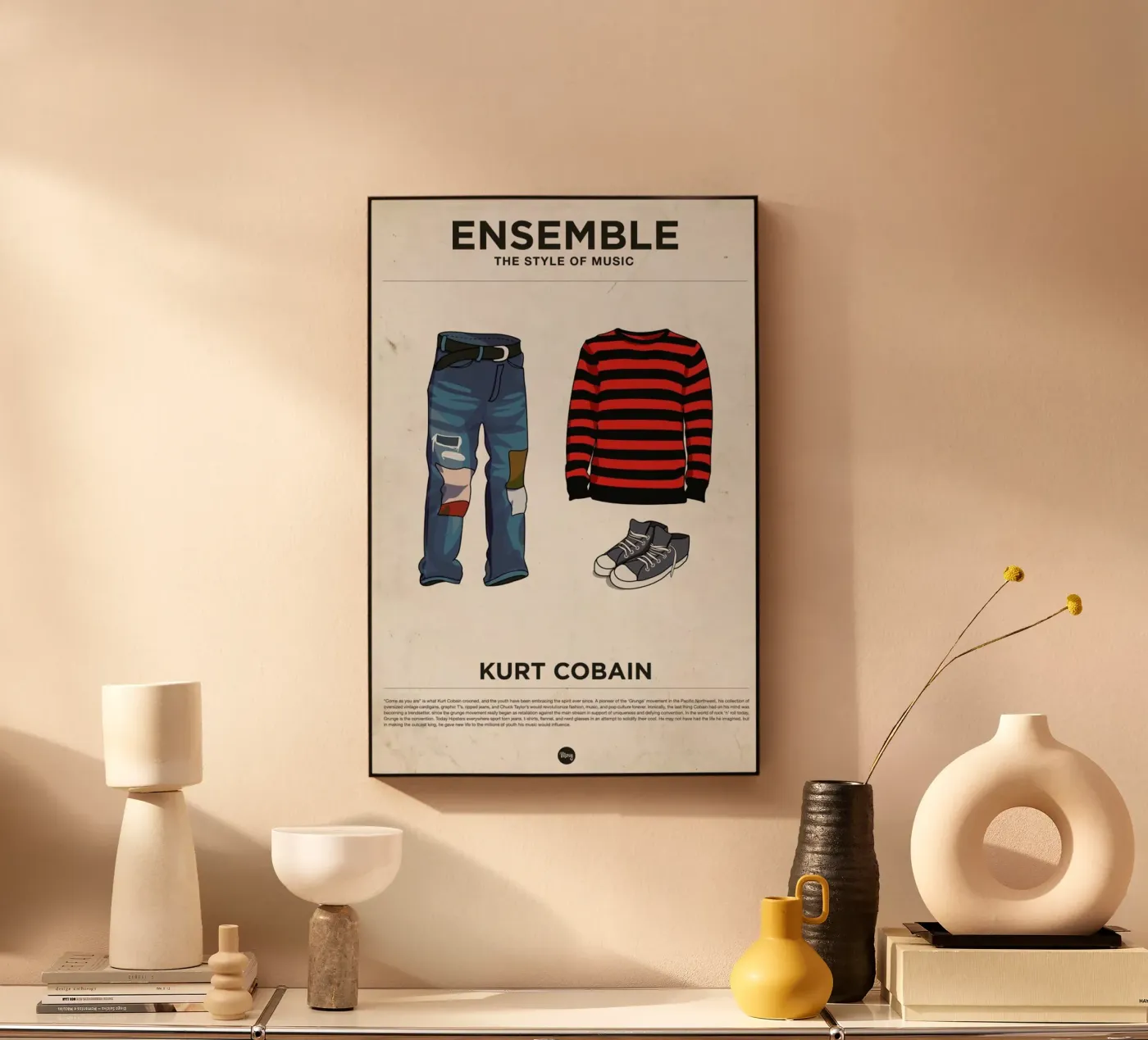 Ensemble Kurt Cobain plexiglas de Moxy Creative House