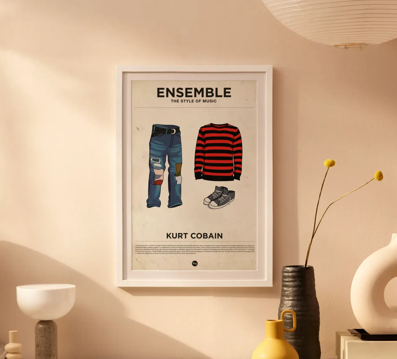 Ensemble Kurt Cobain poster da Moxy Creative House