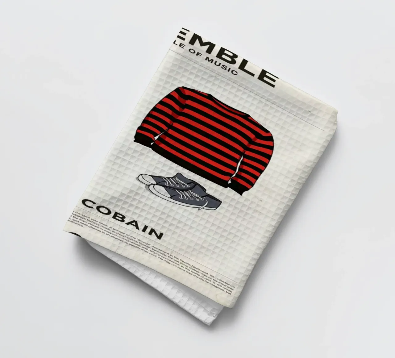 Ensemble Kurt Cobain canovaccio da cucina da Moxy Creative House
