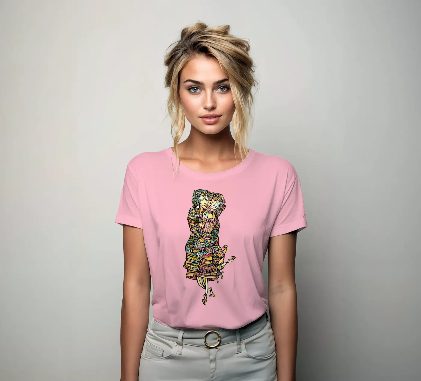Der Kuss t-shirt da donna da Ninhol