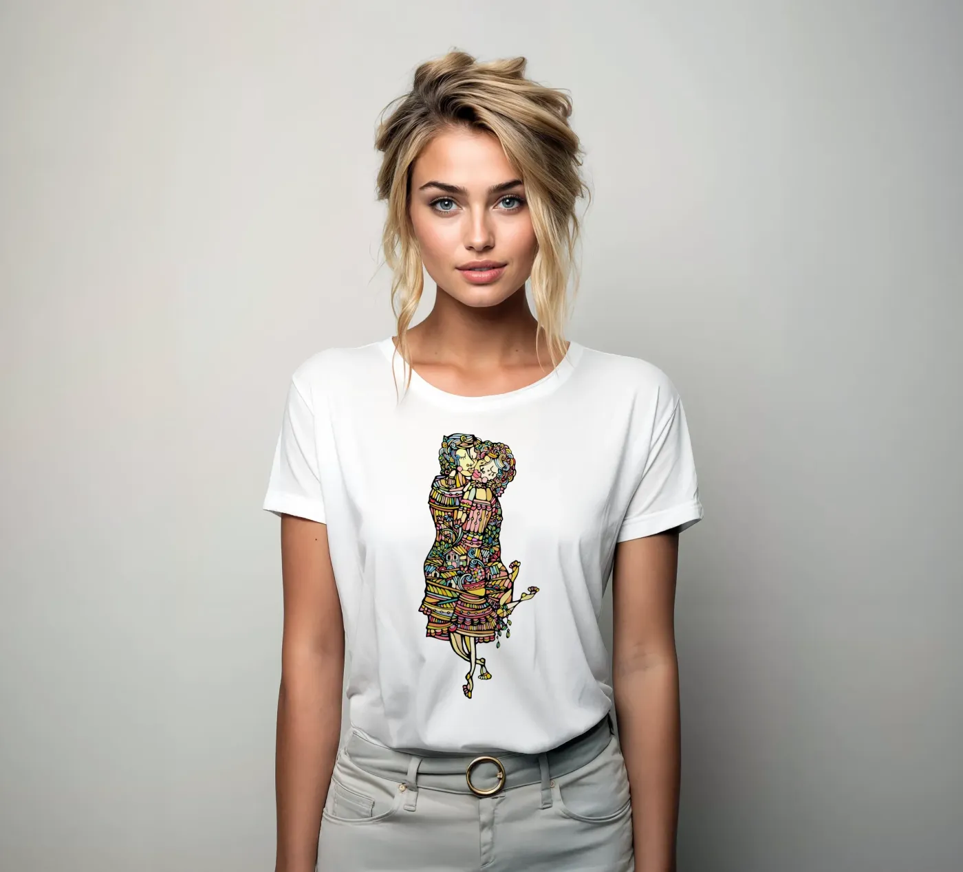 Der Kuss t-shirt da donna da Ninhol