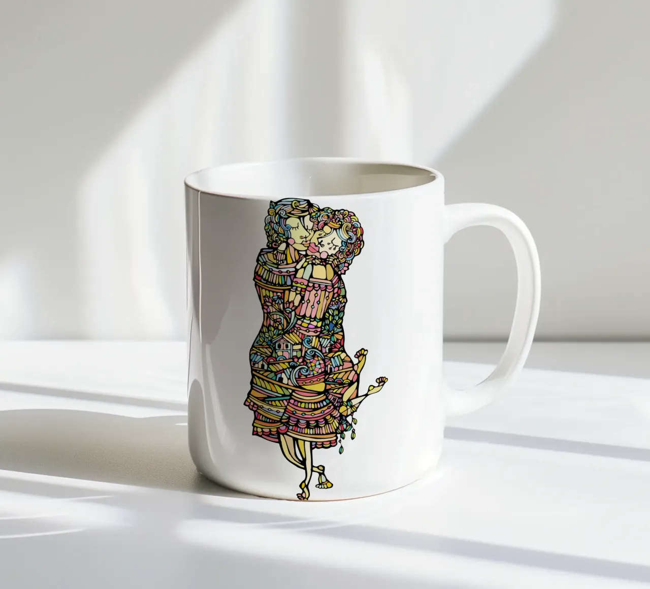 Der Kuss tazza in ceramica da Ninhol