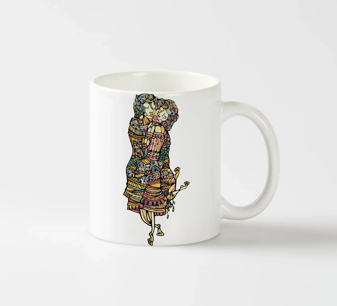 Der Kuss tazza in ceramica da Ninhol