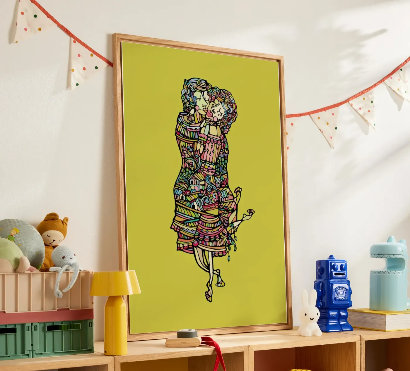 Der Kuss acryl van Ninhol