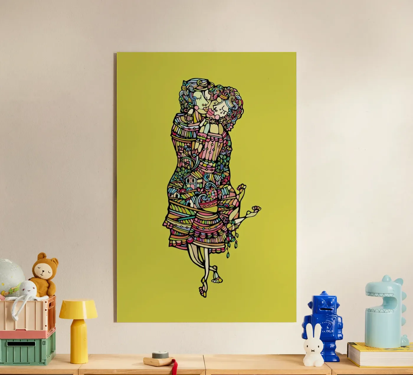 Der Kuss acryl van Ninhol