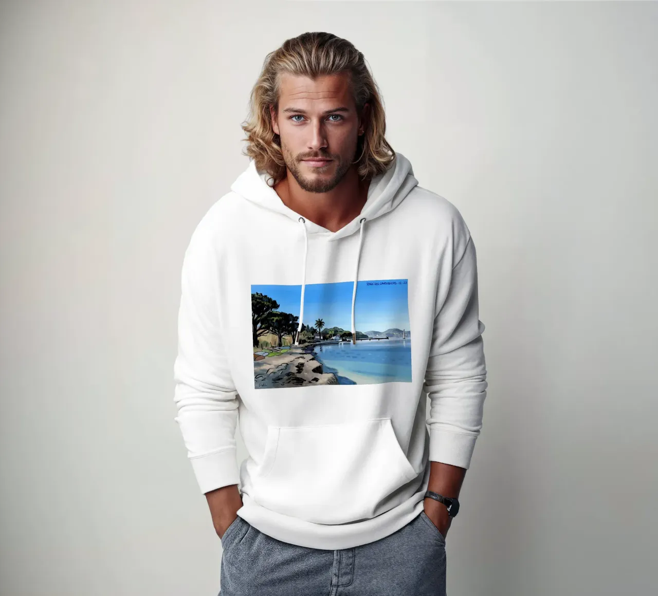 Spiaggia di Saint-Tropez felpa con cappuccio da C.WILL