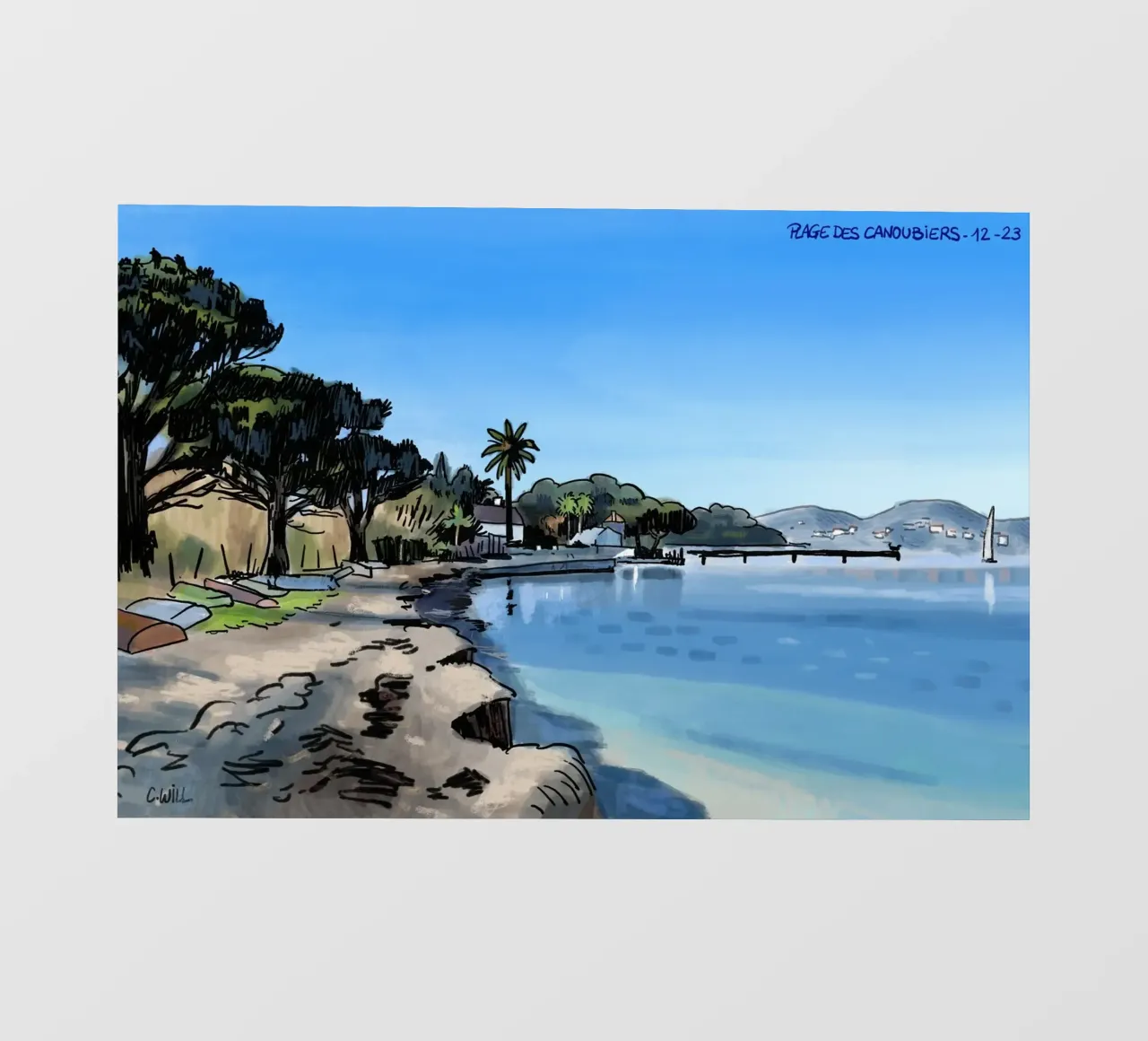 Spiaggia di Saint-Tropez pellicola backlit da C.WILL