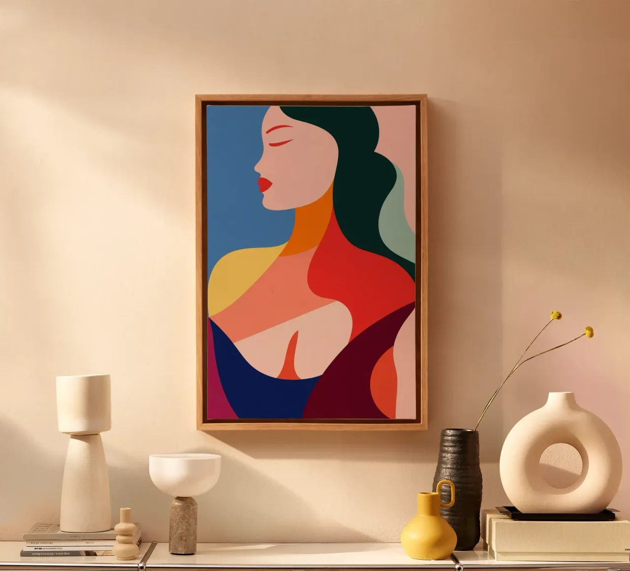 Astrazione sensuale femminile | Ritratto di donna tela con Cornice a cassetta da Autofocus