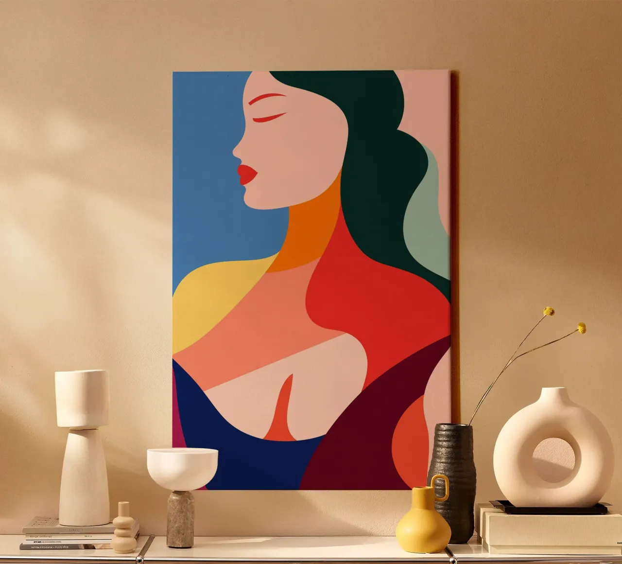 Astrazione sensuale femminile | Ritratto di donna tela con Cornice a cassetta da Autofocus