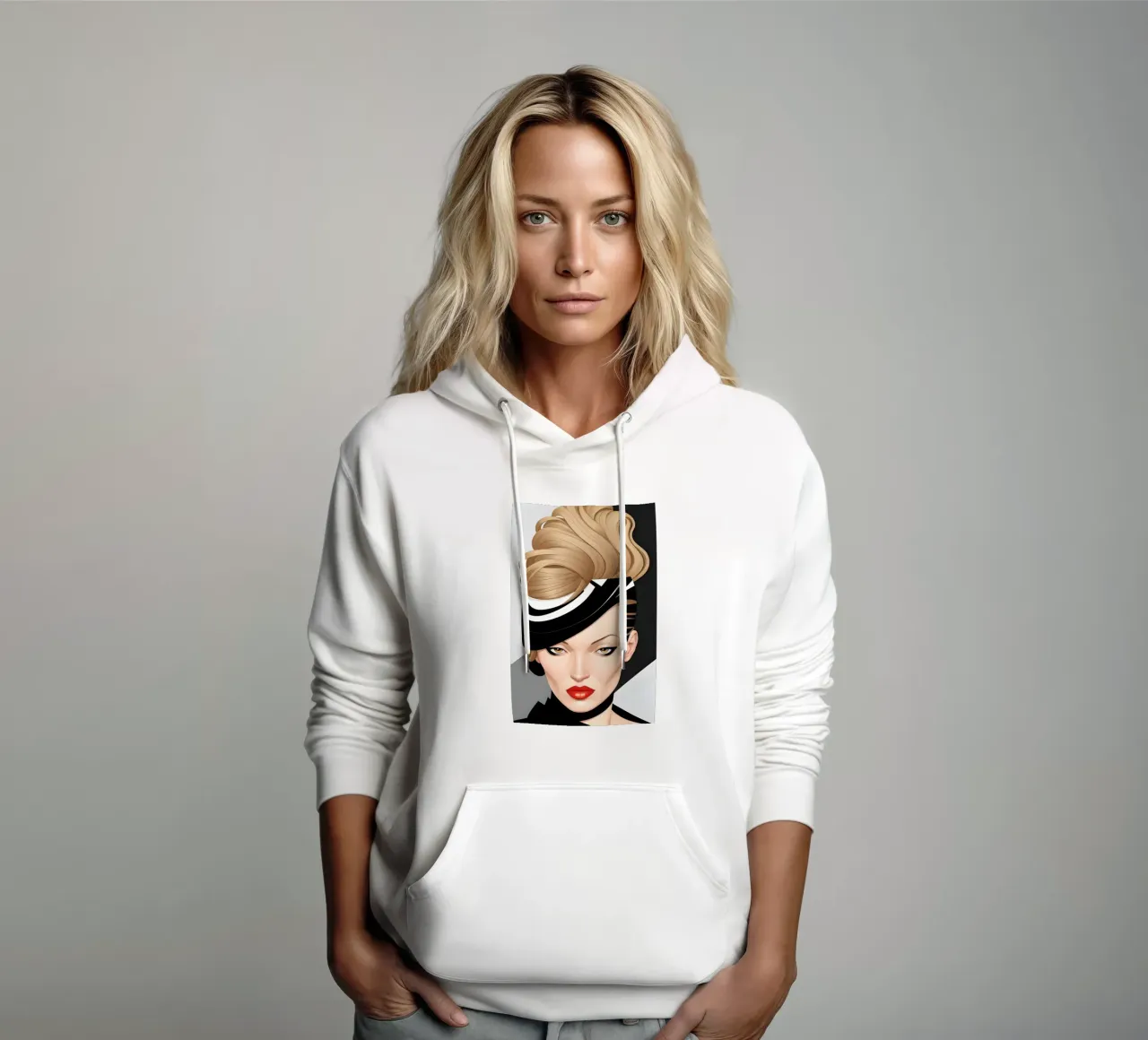 MODA VOGUE felpa con cappuccio da ART DECO