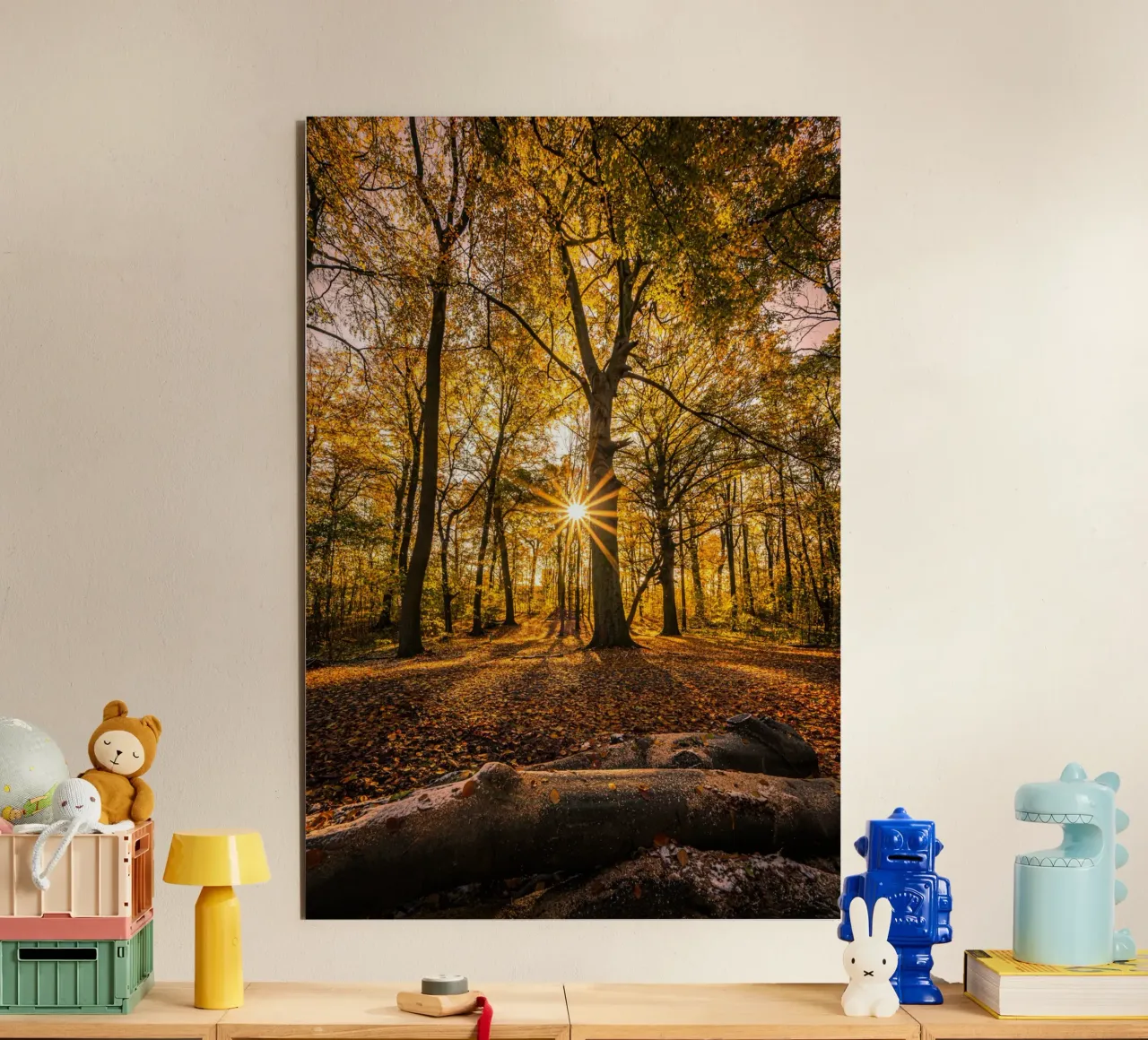 Stella del sole in una piccola foresta alluminio dibond da Marcus Beckert | Fotografie