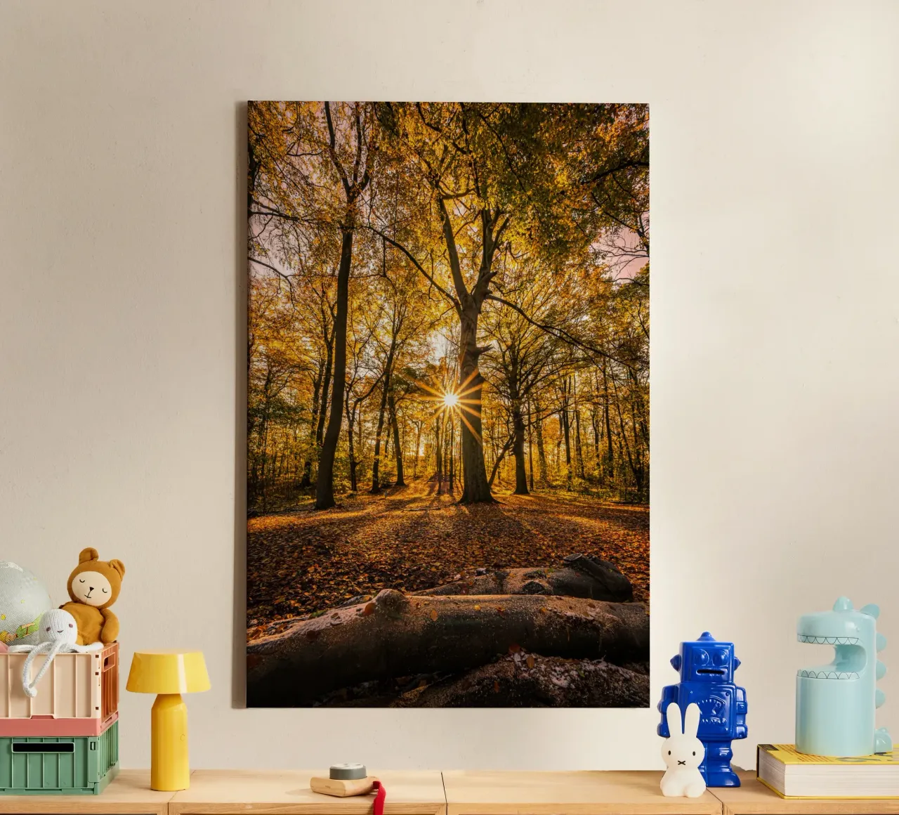 Stella del sole in una piccola foresta tela da Marcus Beckert | Fotografie