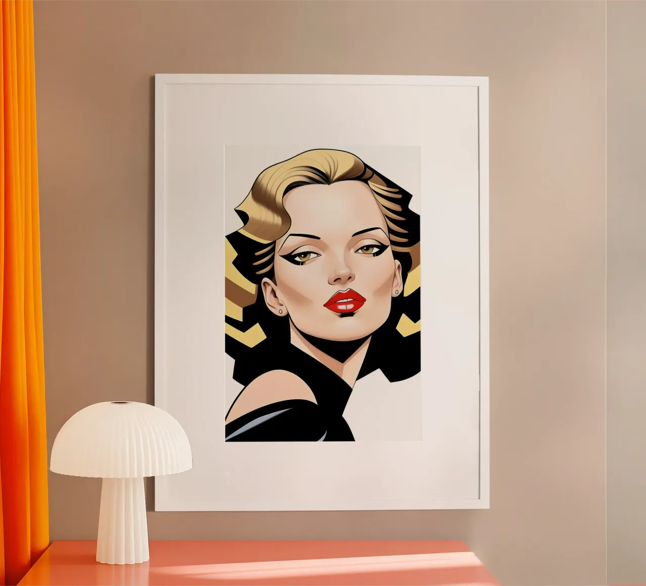 VOGUE MODA ASTRATTO poster con telaio in legno da ART DECO