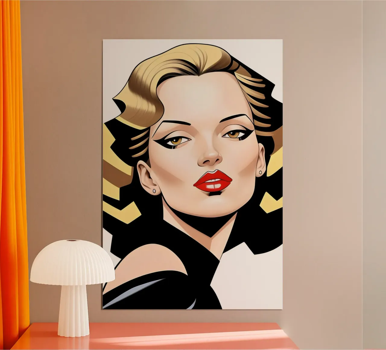 VOGUE MODA ASTRATTO poster con telaio in legno da ART DECO