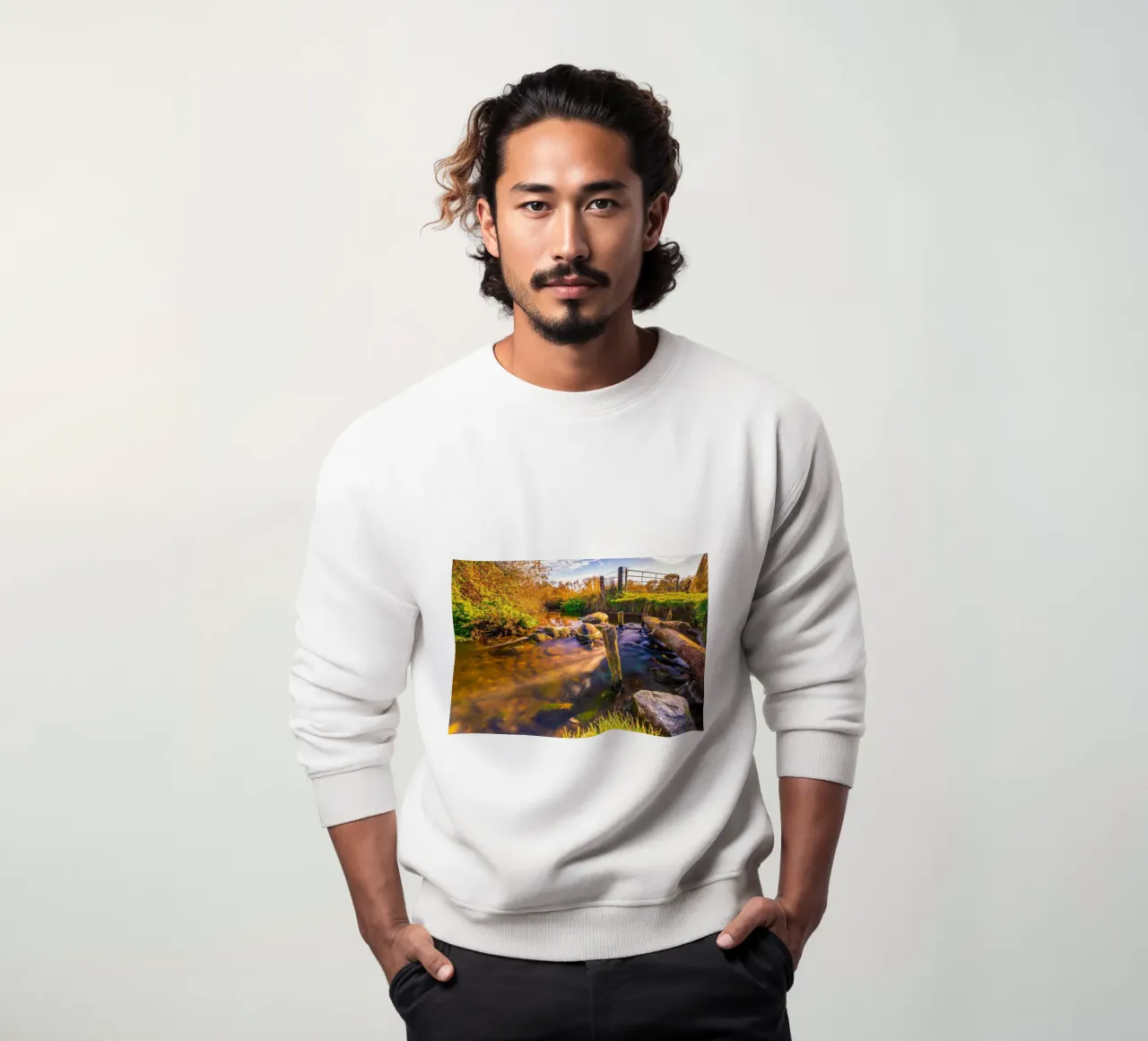 Piccolo fiume in primavera felpa da Marcus Beckert | Fotografie