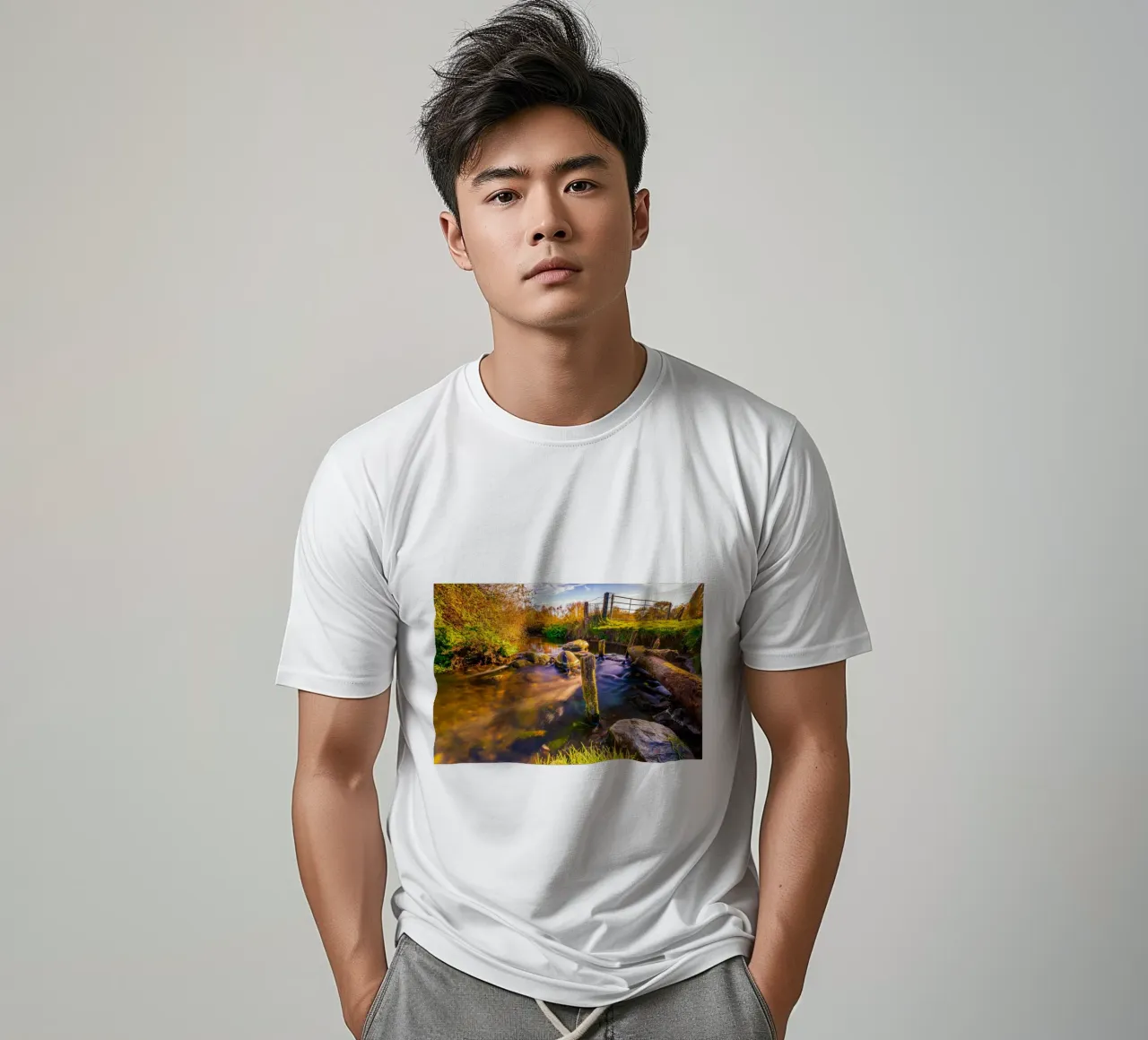 Piccolo fiume in primavera t-shirt da Marcus Beckert | Fotografie