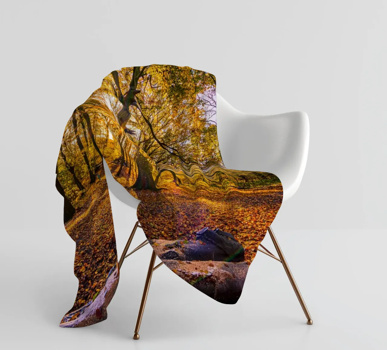 Stella del sole nella foresta in autunno coperta in pile da Marcus Beckert | Fotografie