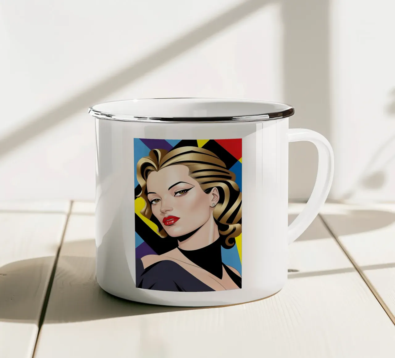 GEOMETRIA ART DECO VOGUE tazza in smalto da ART DECO