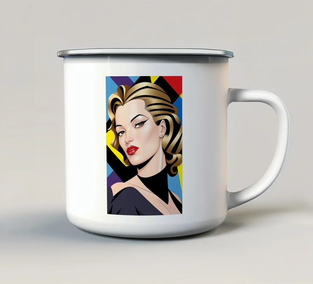 GEOMETRIA ART DECO VOGUE tazza in smalto da ART DECO