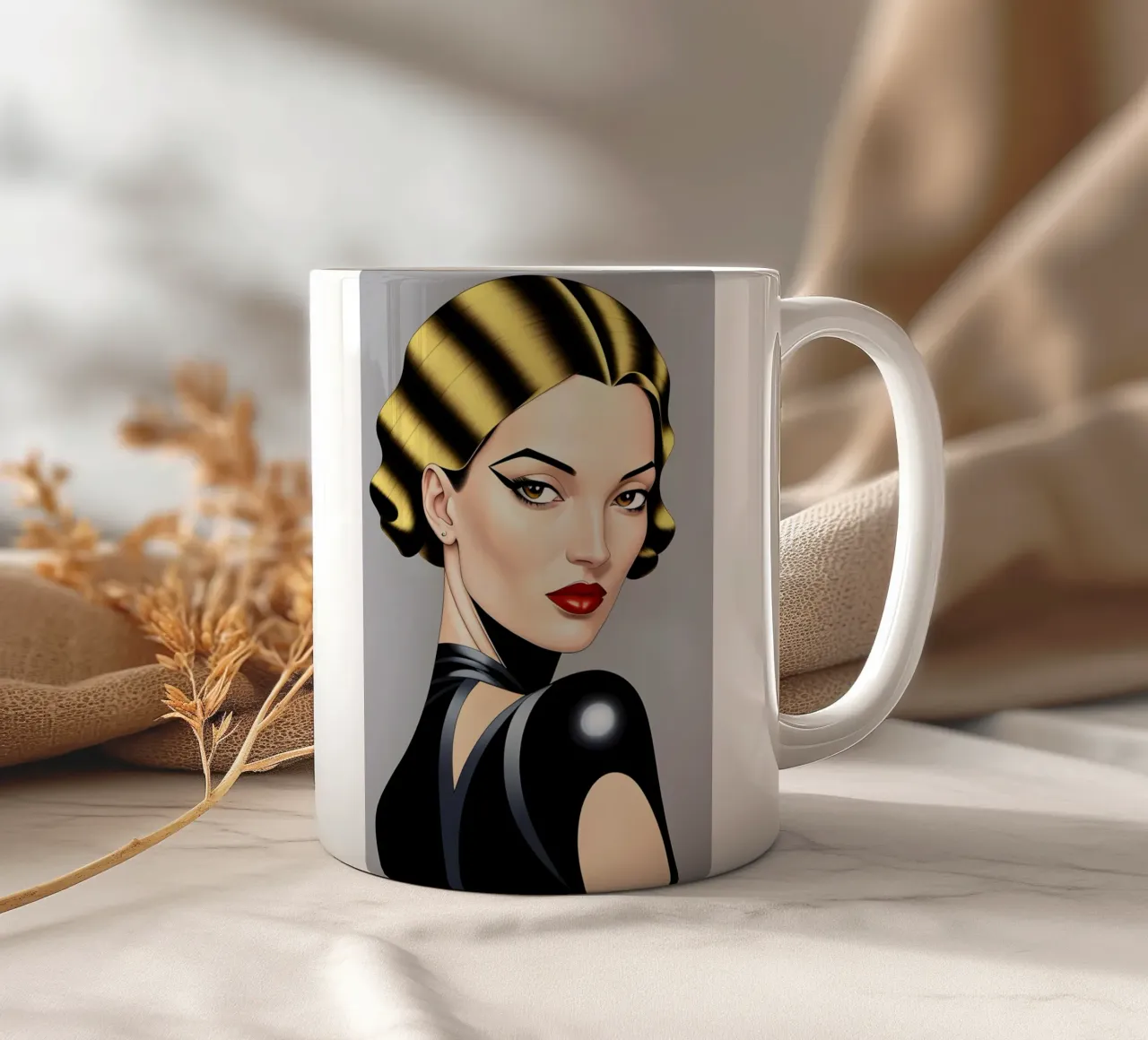 Moda stilizzata tazza in ceramica da ART DECO
