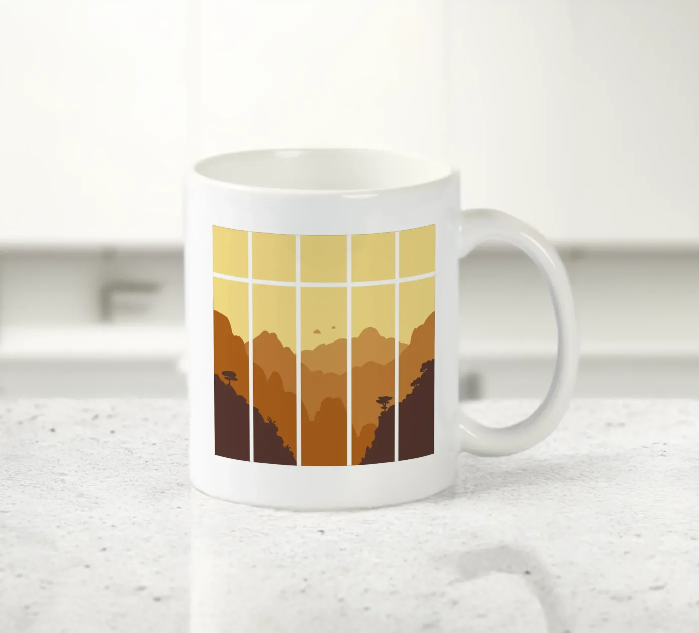 Mountains ceramic mug by C.WILL