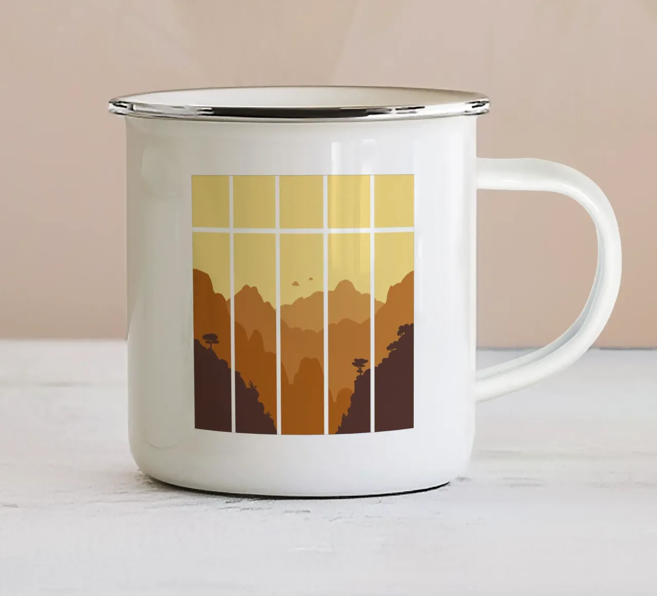 Montagne tazza in smalto da C.WILL