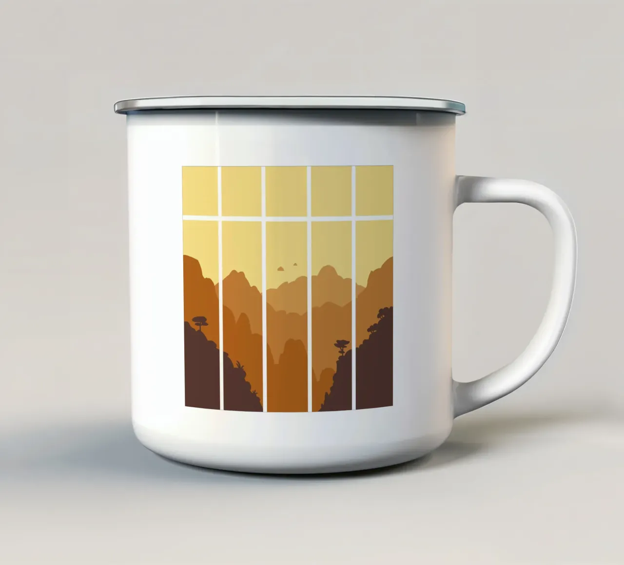 Montagne tazza in smalto da C.WILL