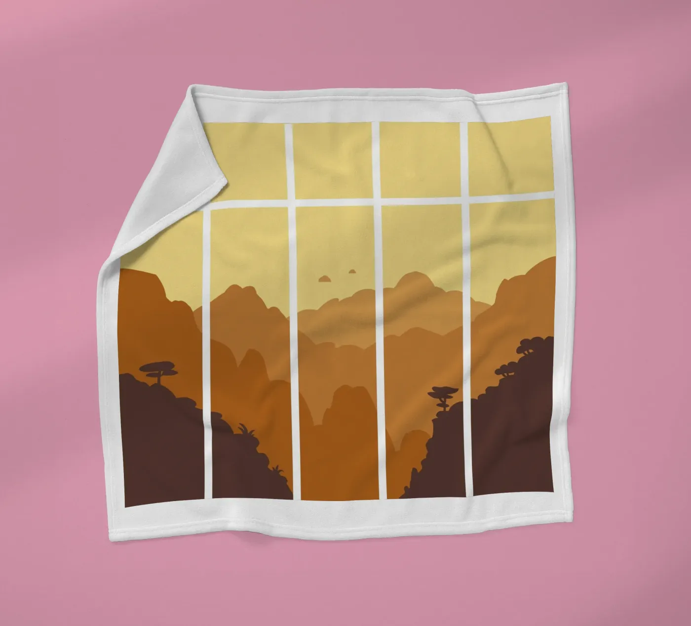 Berge Fleecedecke von C.WILL