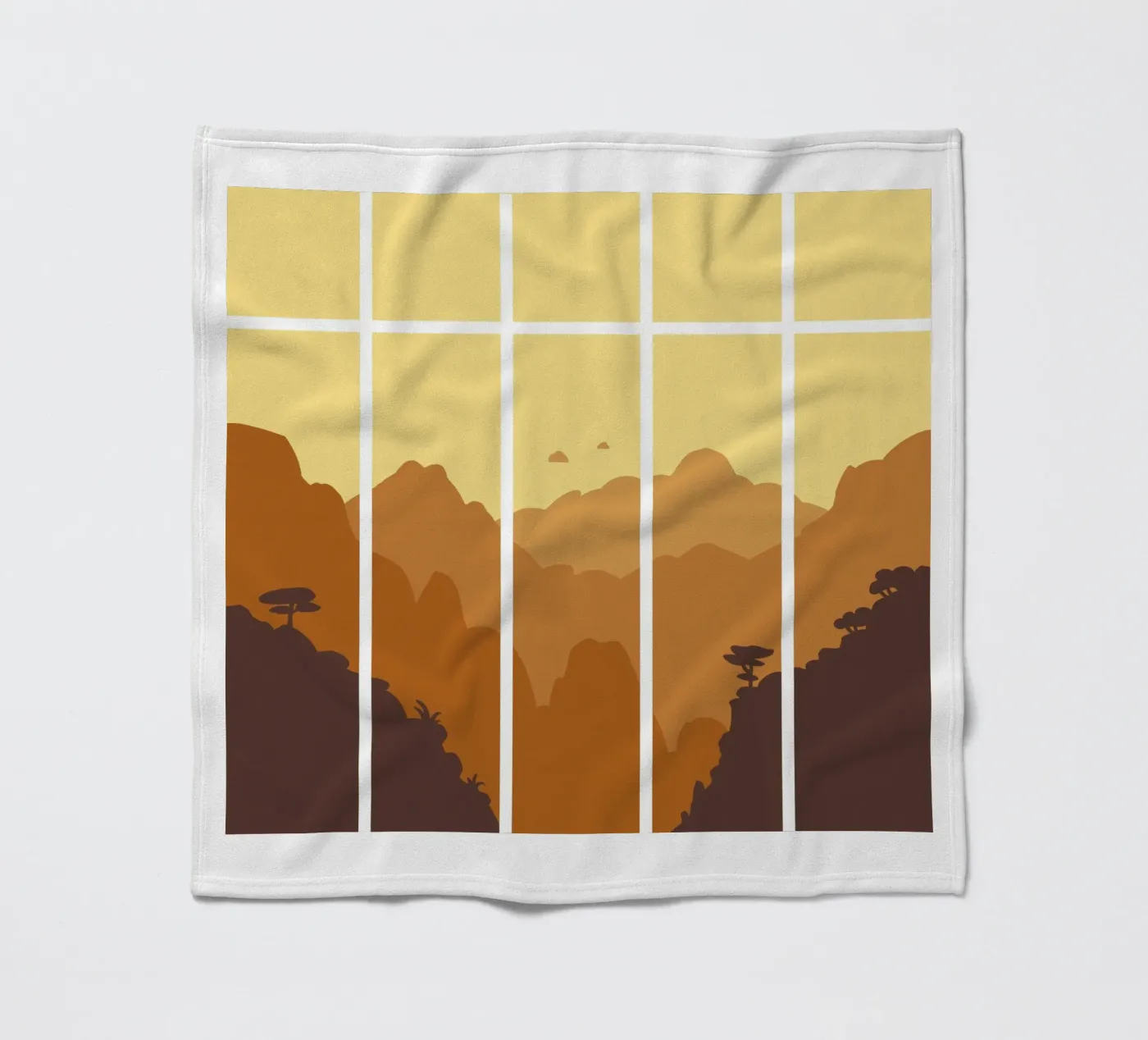 Berge Fleecedecke von C.WILL
