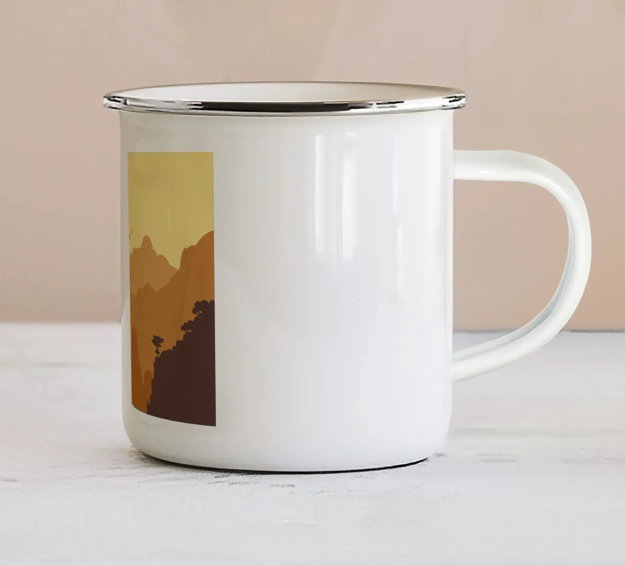 Montagne tazza in smalto da C.WILL